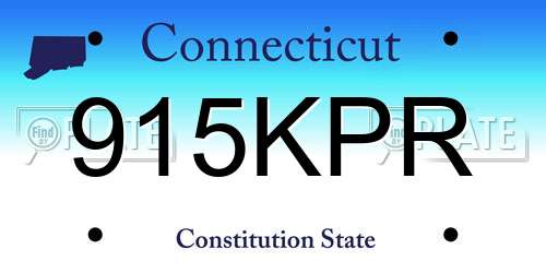 915KPR Connecticut License Plate
