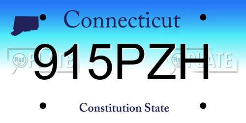 915PZH Connecticut License Plate
