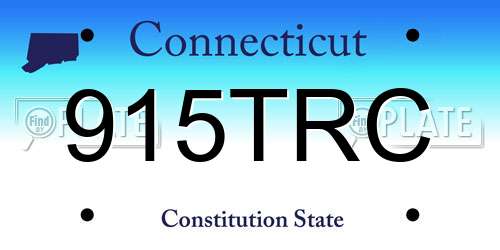 915TRC Connecticut License Plate