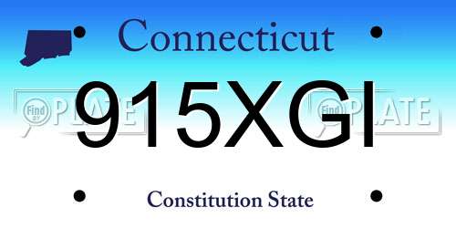 915XGI Connecticut License Plate