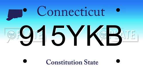 915YKB Connecticut License Plate