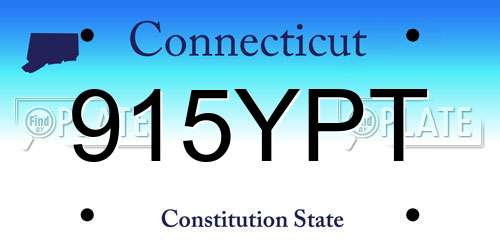 915YPT Connecticut License Plate