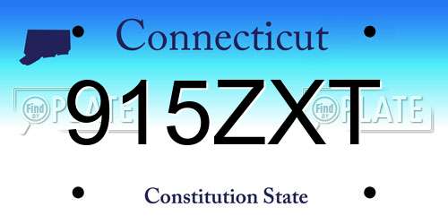 915ZXT Connecticut License Plate