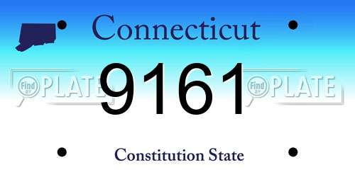 9161 Connecticut License Plate