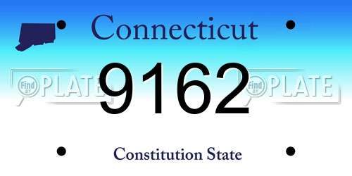 9162 Connecticut License Plate