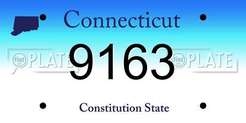9163 Connecticut License Plate