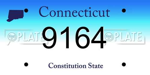9164 Connecticut License Plate