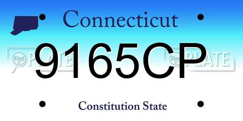 9165CP Connecticut License Plate