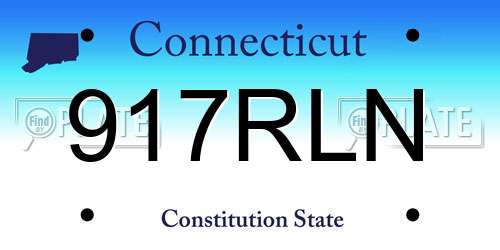 917RLN Connecticut License Plate