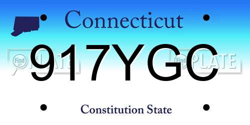 917YGC Connecticut License Plate