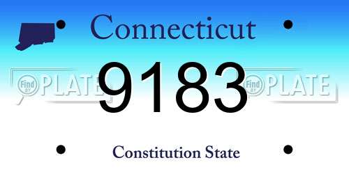 9183 Connecticut License Plate