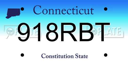918RBT Connecticut License Plate
