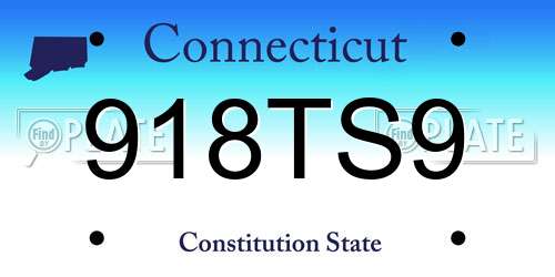 918TS9 Connecticut License Plate