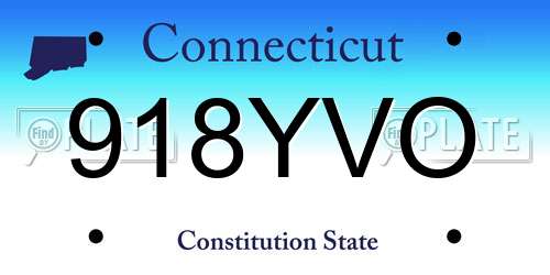 918YVO Connecticut License Plate