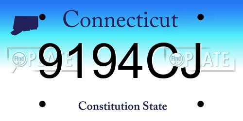 9194CJ Connecticut License Plate