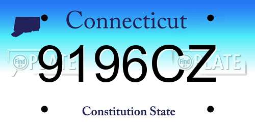 9196CZ Connecticut License Plate