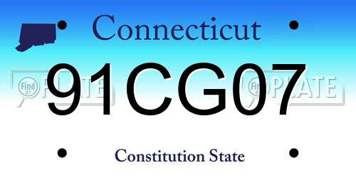 91CG07 Connecticut License Plate