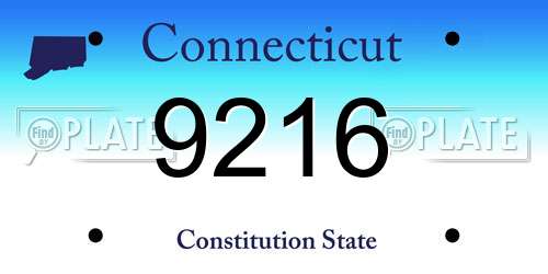 9216 Connecticut License Plate