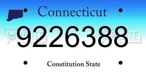 9226388 Connecticut License Plate