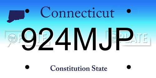 924MJP Connecticut License Plate