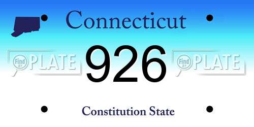 926 Connecticut License Plate