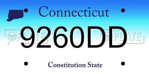 9260DD Connecticut License Plate