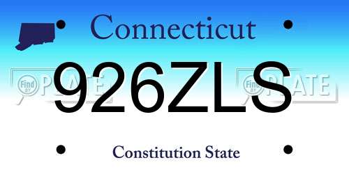 926ZLS Connecticut License Plate