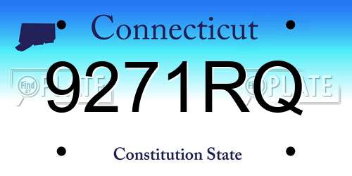 9271RQ Connecticut License Plate
