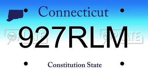 927RLM Connecticut License Plate