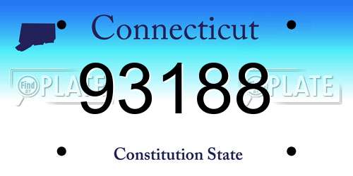 93188 Connecticut License Plate