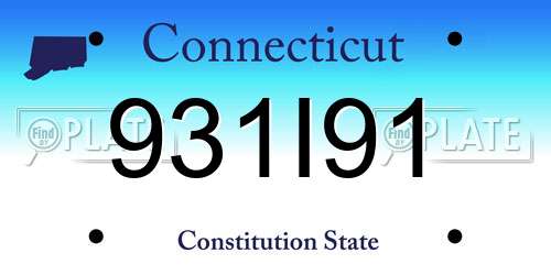 931I91 Connecticut License Plate