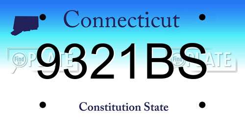 9321BS Connecticut License Plate