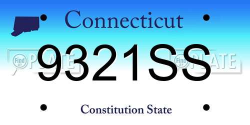 9321SS Connecticut License Plate