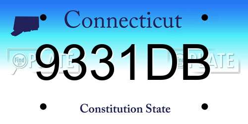 9331DB Connecticut License Plate