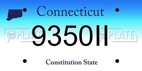 9350II Connecticut License Plate