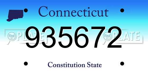 935672 Connecticut License Plate