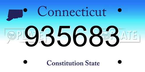 935683 Connecticut License Plate