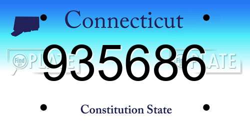 935686 Connecticut License Plate