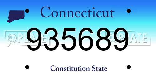 935689 Connecticut License Plate