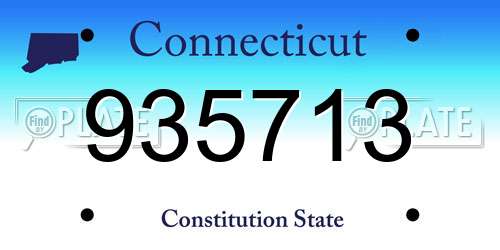 935713 Connecticut License Plate