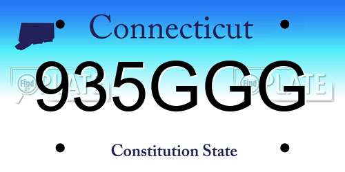935GGG Connecticut License Plate