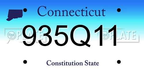 935Q11 Connecticut License Plate