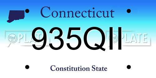 935QII Connecticut License Plate