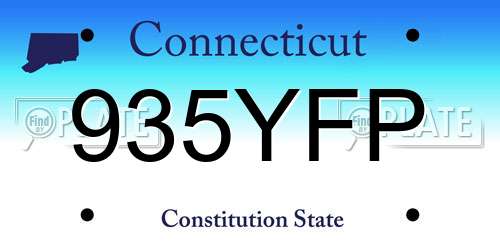 935YFP Connecticut License Plate