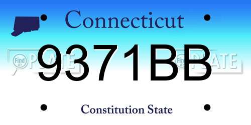 9371BB Connecticut License Plate
