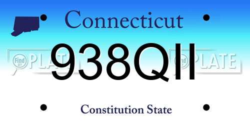 938QII Connecticut License Plate