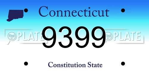 9399 Connecticut License Plate