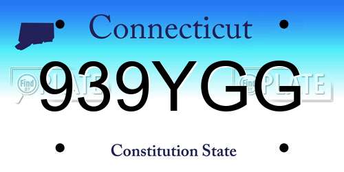 939YGG Connecticut License Plate