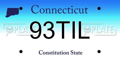 93TIL Connecticut License Plate