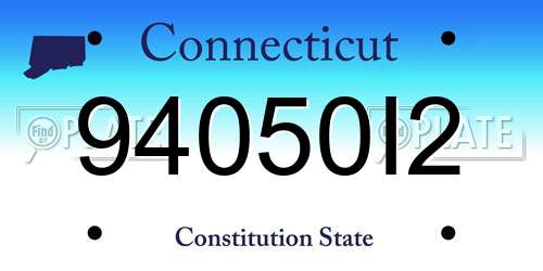 94050I2 Connecticut License Plate